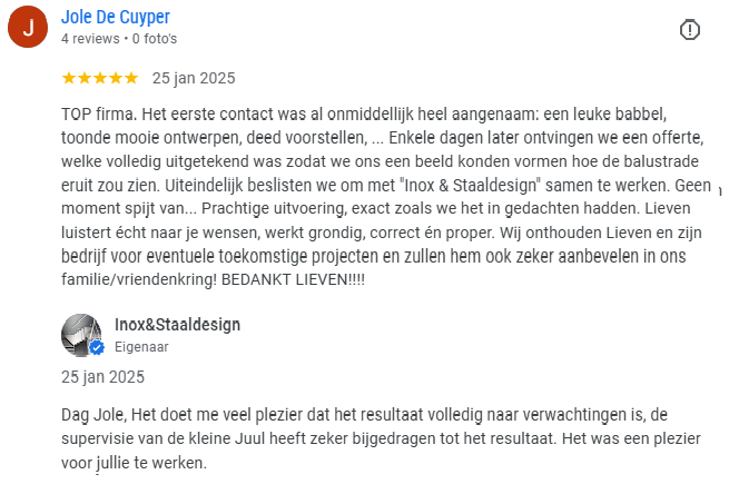 Review van een klant
