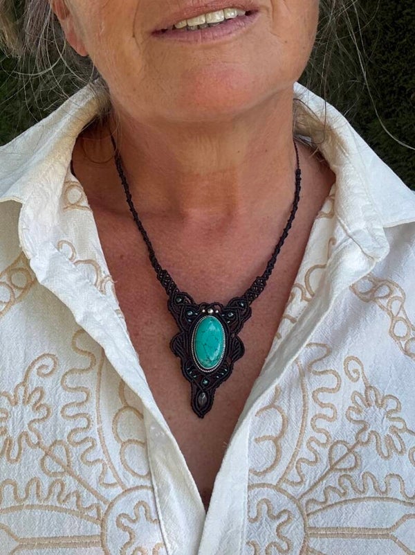 Collier plastron « Âme Turquoise »