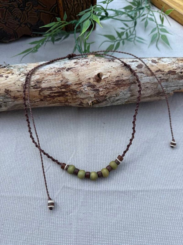 Collier mucromacramé « Terre d’Argile »
