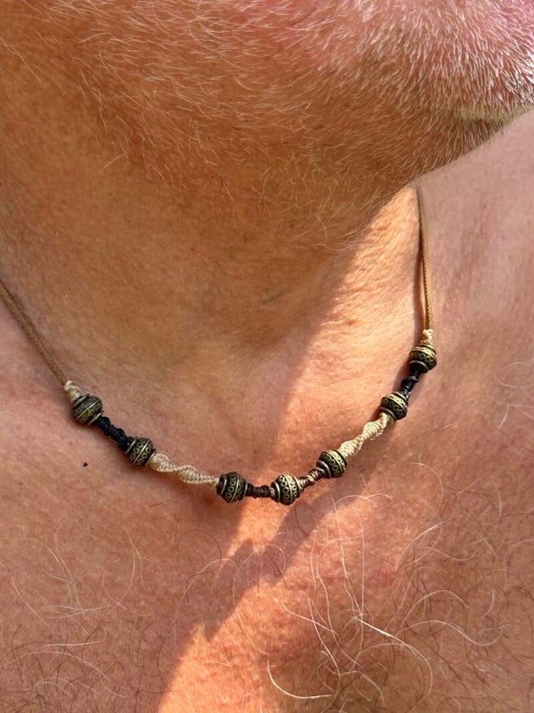 Collier micromacramé « Nomade »