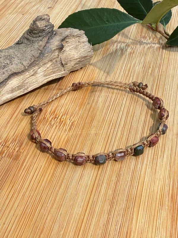Bracelet micromacramé « Jaspe »