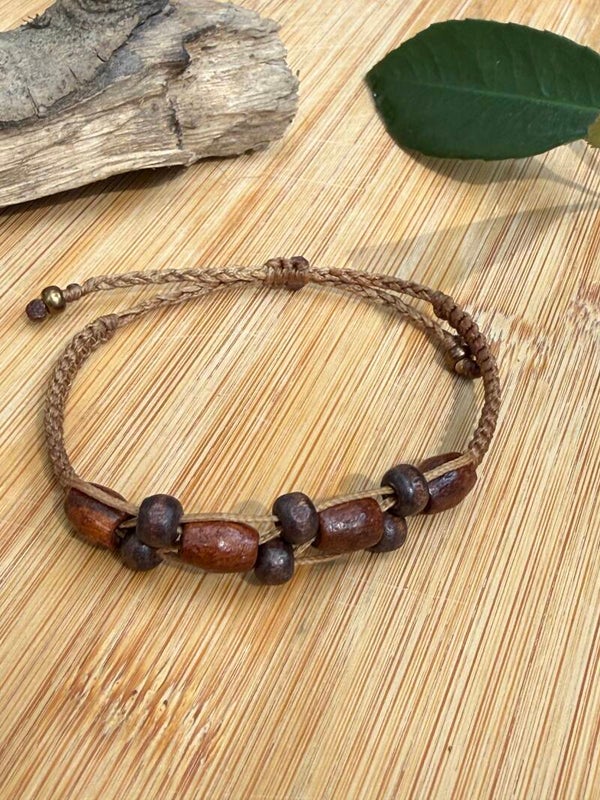 Bracelet micromacramé « Bois Sauvage »