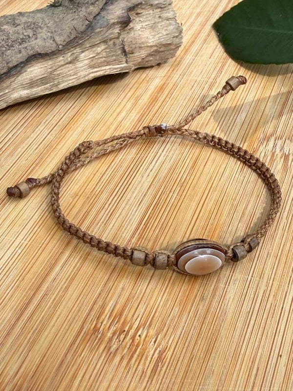 Bracelet micromacramé « Sable Nomade »