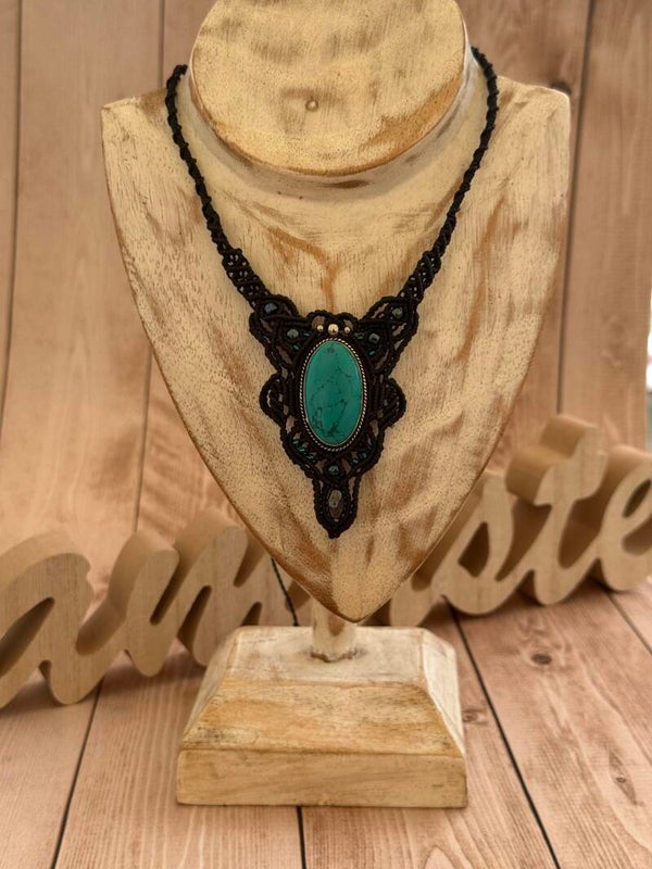 Collier plastron « Âme Turquoise »