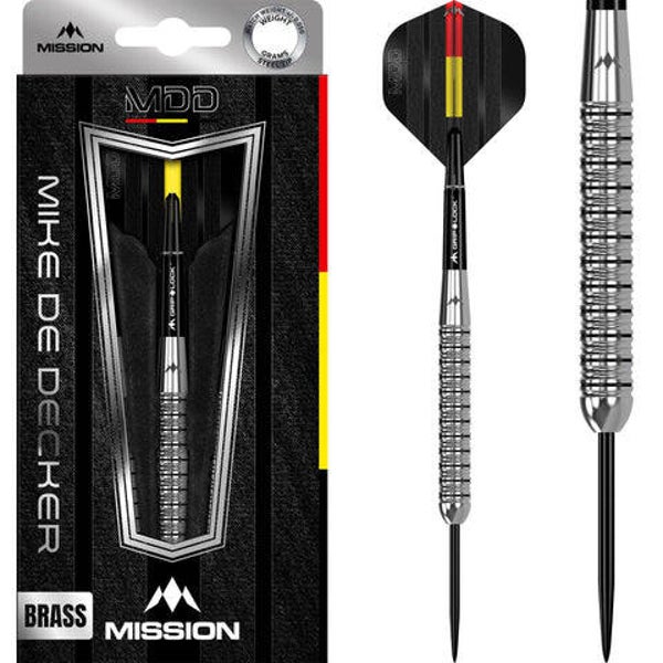 Fléchettes Mission Mike De Decker - Embout en acier - Laiton - Look tungstène - 20g