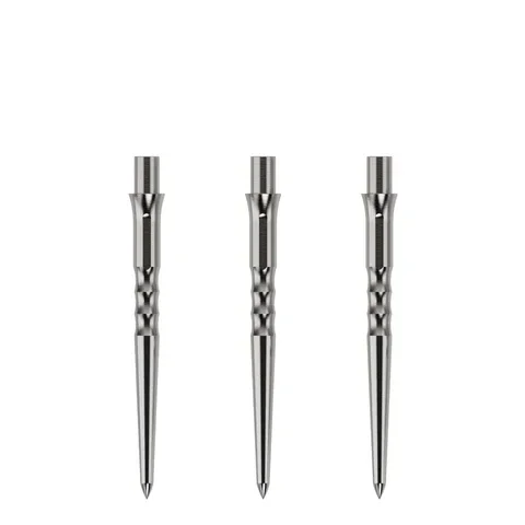 Pointes de fléchette remplaçables Caliburn-Ripple-Sans rebord-Argent 28 mm