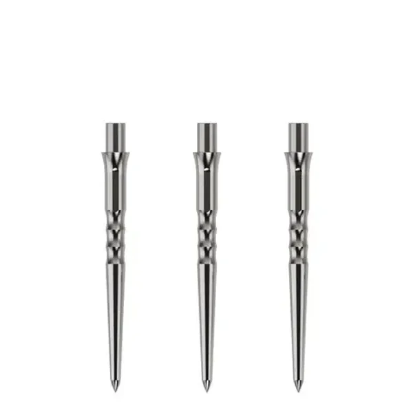 Pointes de fléchette remplaçables Caliburn-Ripple-Sans rebord-Argent 28 mm