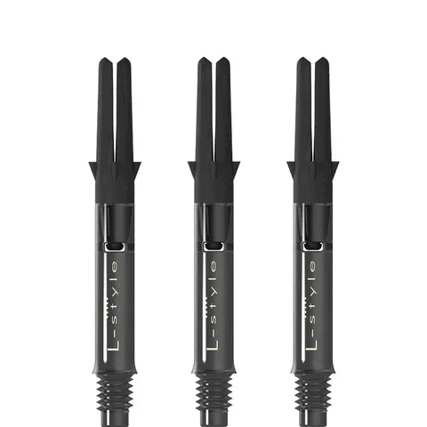 L-Style-Shafts en L-Droits-Rotation silencieuse-Carbone-Noir