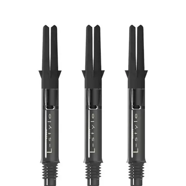 L-Style-Shafts en L-Droits-Rotation silencieuse-Carbone-Noir