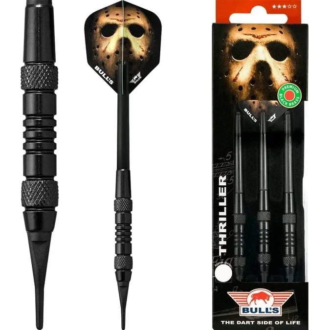 Fléchettes Bulls Thriller - Soft Tip Black Brass - Style B 18g
