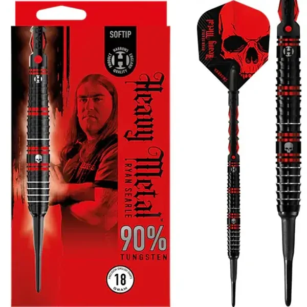Harrows Ryan Searle Darts - Soft Tip - 90 % - Heavy Metal- 18g