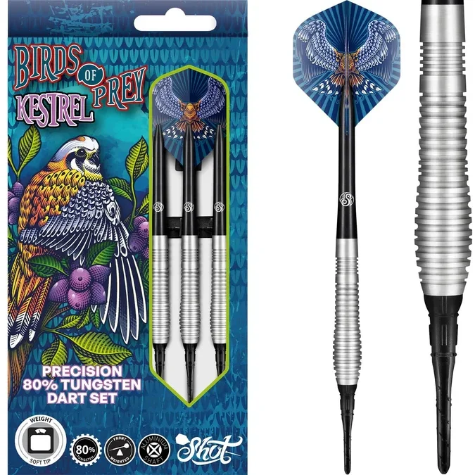 Fléchettes birds of prey- Tungstène à pointe molle -18g