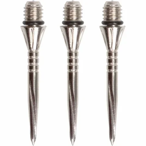 Pointes de fléchette de conversion volute Unicorn - Embout en acier - 27 mm - Annelée - Naturelle