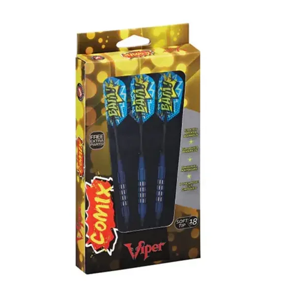 Viper Comix Darts-pointes souple, alliage revêtu, rainures taillées-18g