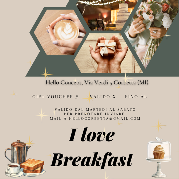Gift voucher I love breakfast