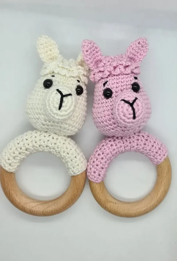 Haakpatroon bijtring/rammelaar Alpaca Bonny