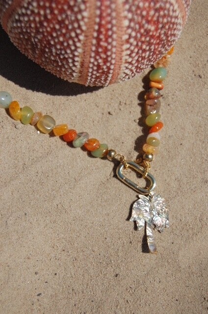 Orange & Green Agate Mix