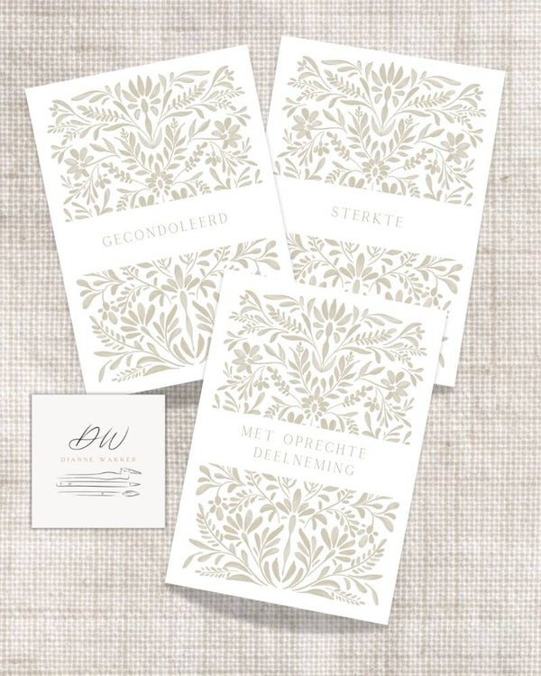 Wenskaart  beige