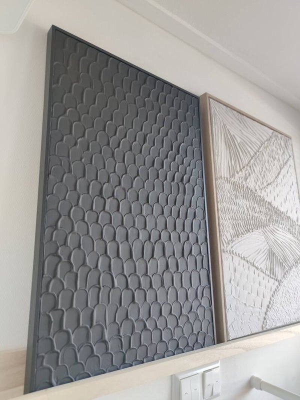 Textured art "Black scales"