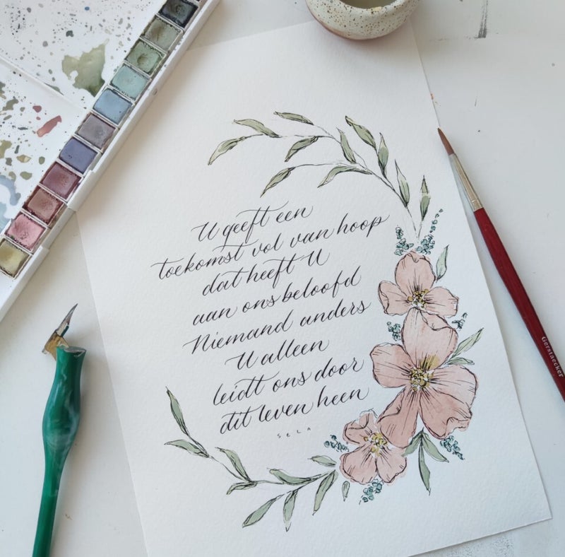 kalligrafie schoon schrijven bijbeltekst modernekalligrafie dianne wakker