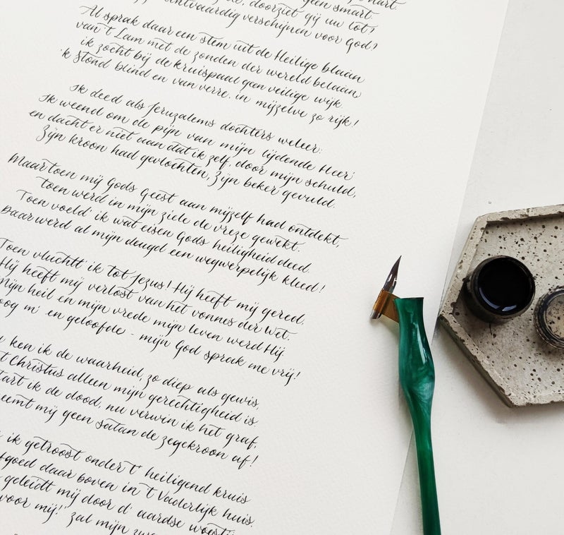 kalligrafie schoon schrijven bijbeltekst modernekalligrafie dianne wakker