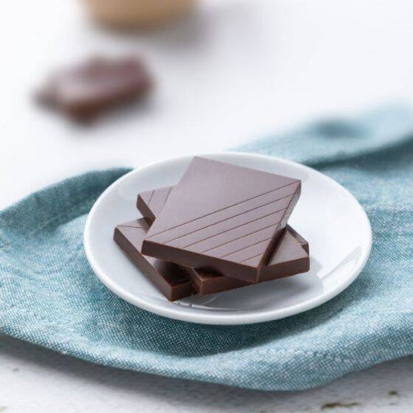 Pure chocolade, verpakt per 1 met 6 stuks