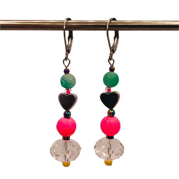 Oorbellen "unicorn crystal"