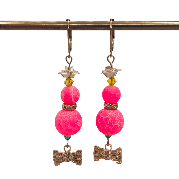 Oorbellen "pink gala"