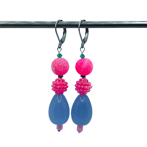 Oorbellen "pompon sisters"