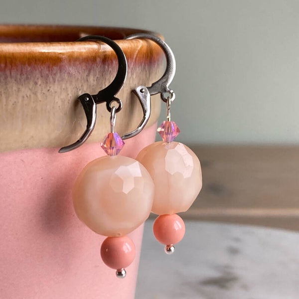 Oorbellen "tangerine twins".