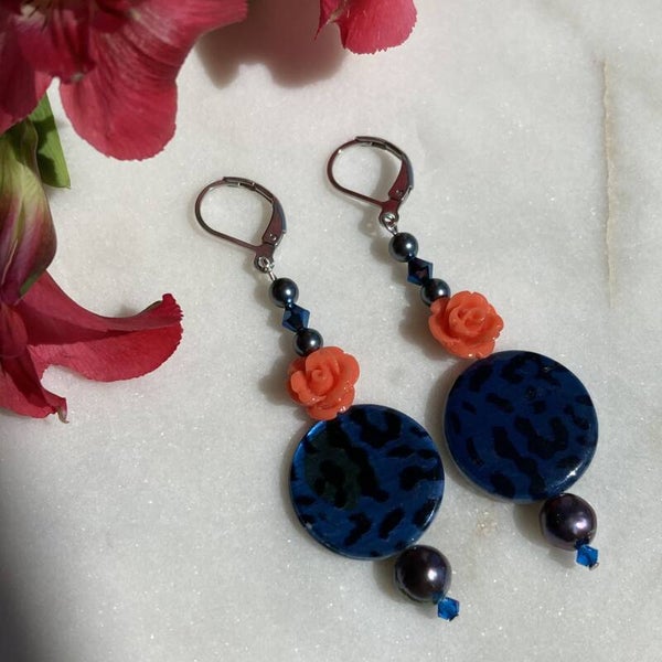 Oorbellen "beauty and the beast"