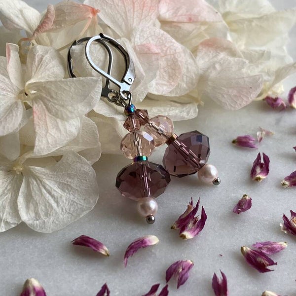 Oorbellen "shiny nude"