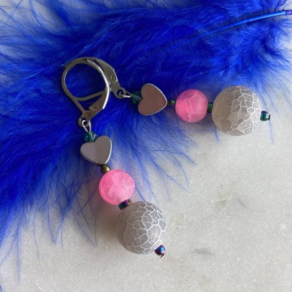 Oorbellen "shady pink"