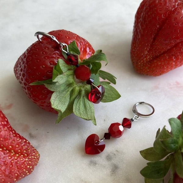 Oorbellen "strawovski berries"