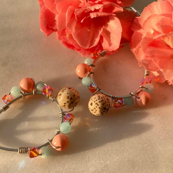 Oorbellen "freckles and a tan"