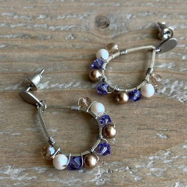 Oorbellen "violet kick drops"