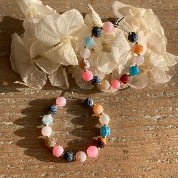 Oorbellen "Rainbow Rocks"