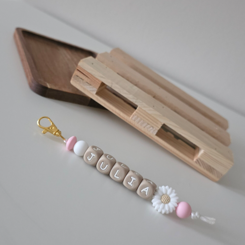 Tassenhanger | wit bloempje