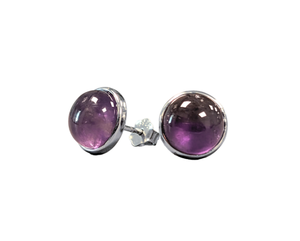 BOUCLES D OREILLES ARGENT 925 AMETHYSTE AA POLIE