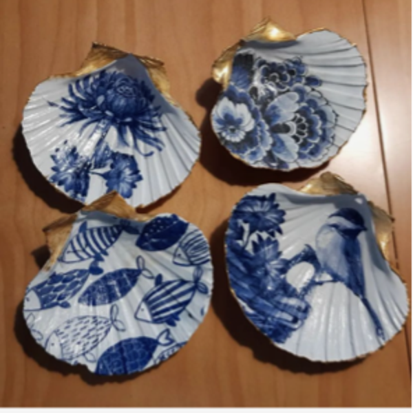 schelpen delfs blauw