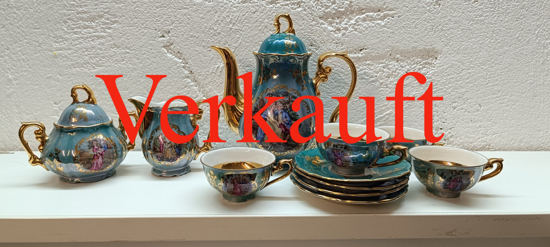 Alte Schöne Eigl Porzellan Kaffeeservice 4 Personen
