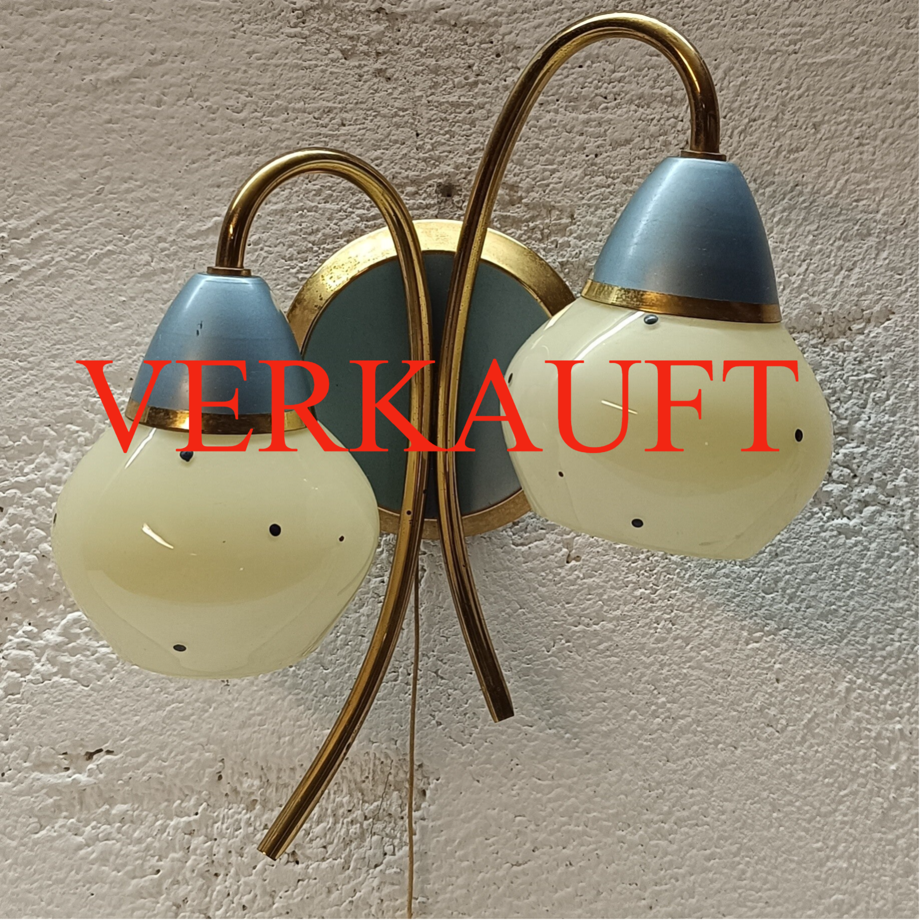 Alte Schöne Wandleuchte Wandlampe 2 Flammig 60er Jahre