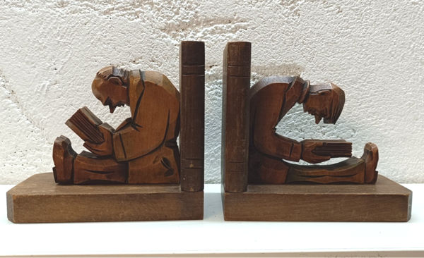 Paar Buchstützen Buchstütze Buchständer Holz