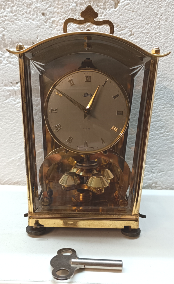Drehpendeluhr Tischuhr Uhr Glock Schatz & Söhne 400 Tage wohl 60er