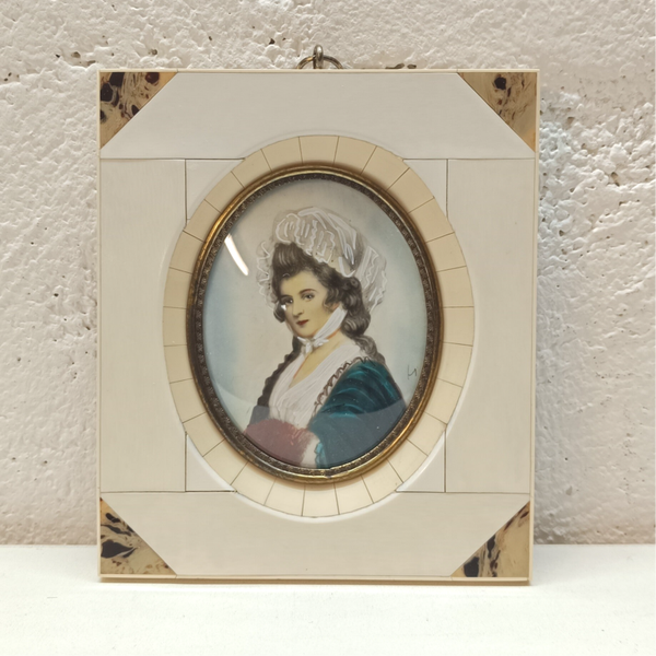 Miniatur Malerei signiert Lupenmalerei