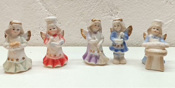 5 Stück Kleine Porzellan Engel
