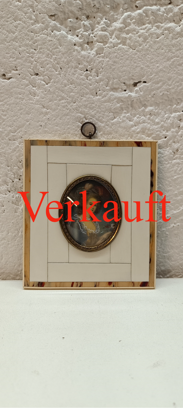 Miniatur Malerei signiert Lupenmalerei