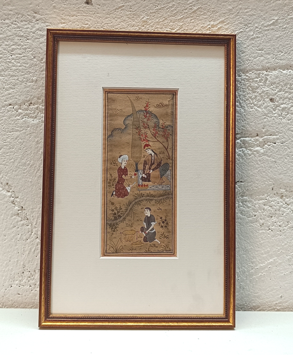 Orientalisch Indo persische , Antike Miniatur-Malerei Signiert