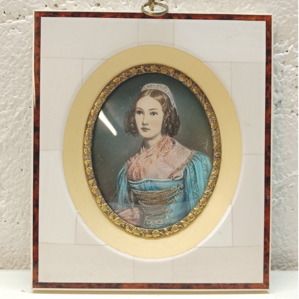 Miniatur Malerei signiert Lupenmalerei