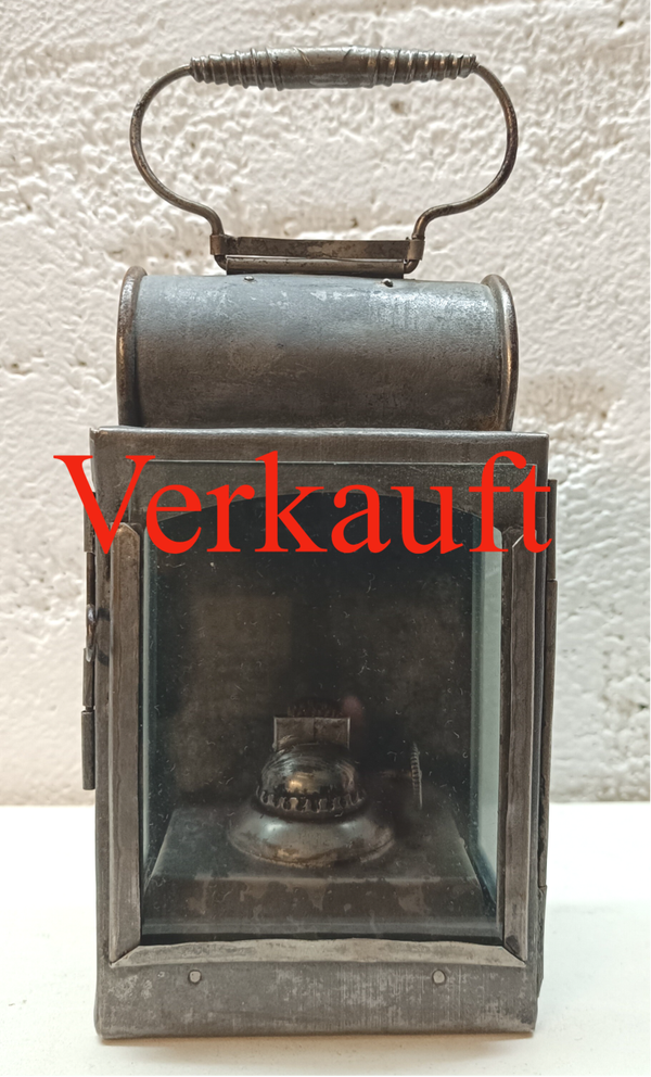 Alte schöne Laterne Metall 19 cm Öllampe Petroleumlampe